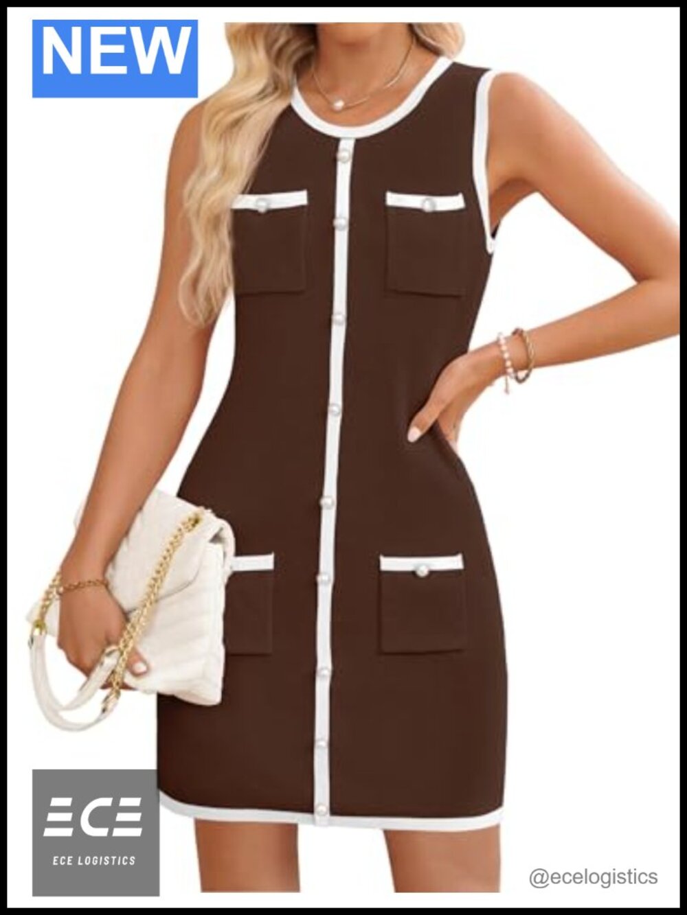 Sleeveless Bodycon Midi Tank Dress Knit Slim Fit Semi Formal